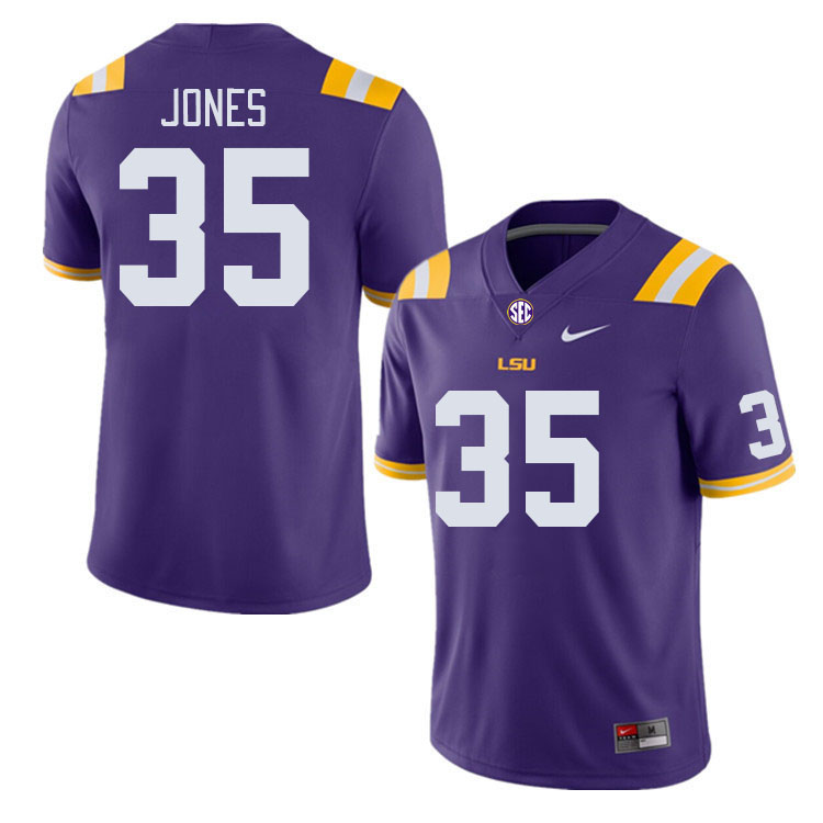 Men #35 Sai'vion Jones LSU Tigers College Football Jerseys Stitched-Purple